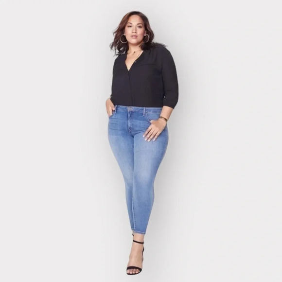 NYDJ Ami Ankle Lift Tuck Skinny Jeans Size 16 - Picture 1 of 10